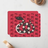 Chinesisches Neujahr der Schlange Mitteilungskarte (Vorderseite/Rückseite Beispiel)