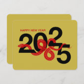 Chinesisches Neujahr der Schlange Mitteilungskarte (Vorne/Hinten)