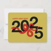 Chinesisches Neujahr der Schlange Mitteilungskarte (Vorderseite)