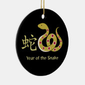 Chinesisches Neujahr der Schlangen Keramik Ornamen Keramik Ornament (Rechts)