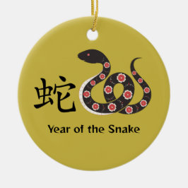 Chinesisches Neujahr der Schlangen Keramik Ornamen Keramik Ornament