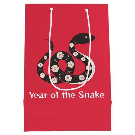 Chinesisches Neujahr der Schlangengeschenktasche Mittlere Geschenktüte (Rückseite)
