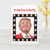 Chinesisches Neujahr der Schweinekarte Karte (Gelbe Blume)