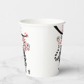 Chinesisches Neujahr der Tiger- und Rothalbblüten Pappbecher (Rechts)