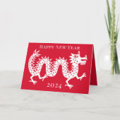 Chinesisches Neujahr des Drachen 2024 Feiertagskarte (Vorderseite)