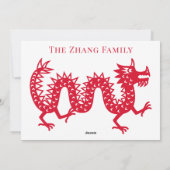 Chinesisches Neujahr des Drachen 2024 Feiertagskarte (Rückseite)