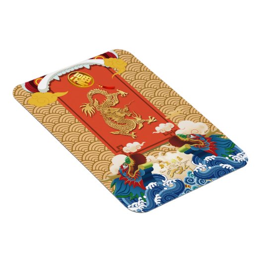 Chinesisches Neujahr des Drachen 2024 Fu-Ideogramm Magnet (Rechte Seite)