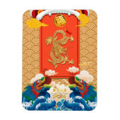 Chinesisches Neujahr des Drachen 2024 Fu-Ideogramm Magnet (Vertikal)