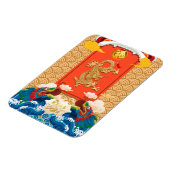 Chinesisches Neujahr des Drachen 2024 Fu-Ideogramm Magnet (Linke Seite)