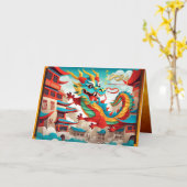 Chinesisches Neujahr des Drachen 2024 GC4 Karte (Gelbe Blume)