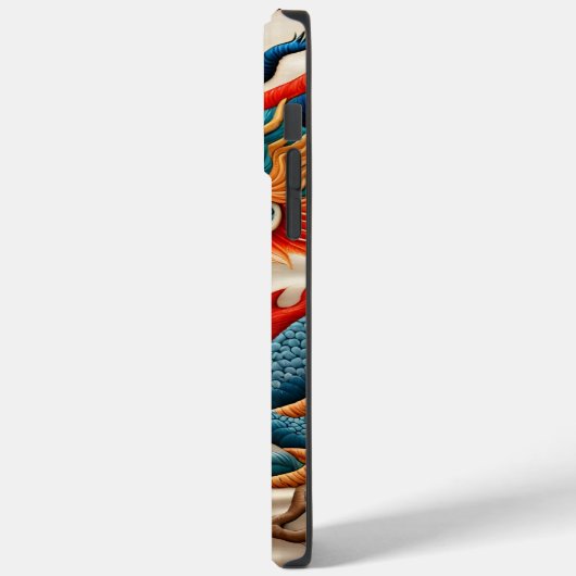 Chinesisches Neujahr des Drachen 2024 Stickerei Case-Mate iPhone Hülle (Rückseite / Links)