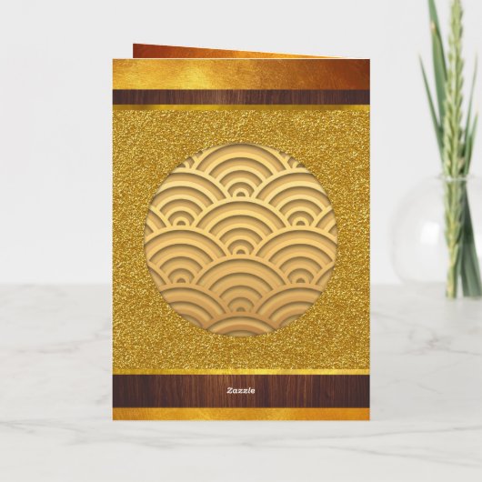 Chinesisches Neujahr des Drachen 2024 Wood GC02 Karte (Rückseite)