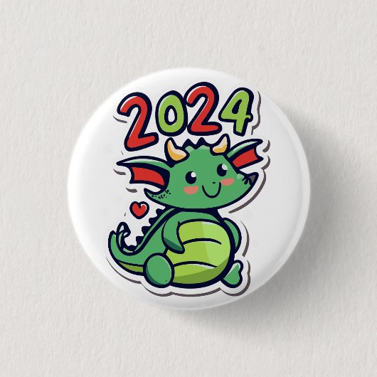 Chinesisches Neujahr des Drachen Button (Vorderseite)