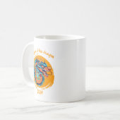 Chinesisches Neujahr des Drachen farbenfroh Zodiac Kaffeetasse (Vorderseite Links)