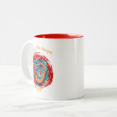 Chinesisches Neujahr des Drachen farbenfroh Zodiac Zweifarbige Tasse (Vorderseite Links)