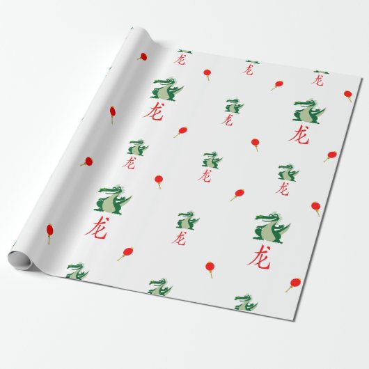 Chinesisches Neujahr des Drachen Geschenkpapier (Ungerollt)