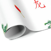 Chinesisches Neujahr des Drachen Geschenkpapier (Rolleneckpunkt)
