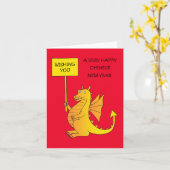 Chinesisches Neujahr des Drachen Karte (Gelbe Blume)