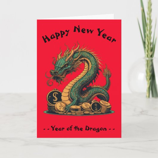 Chinesisches Neujahr des Drachen Karte (Vorderseite)