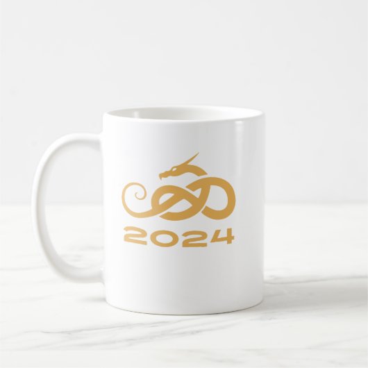 Chinesisches Neujahr des Drachen minimalistisch mo Kaffeetasse (Links)