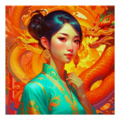 Chinesisches Neujahr des Drachen Poster (Vorderseite)