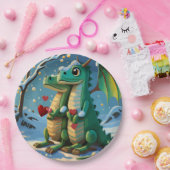 Chinesisches Neujahr des Drachenpaares Pappteller (Party)