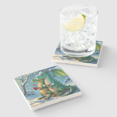 Chinesisches Neujahr des Drachenpaares Steinuntersetzer (Seitenansicht)