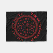 Chinesisches Neujahr des Feuerpferds 2026 Fleecedecke (Vorderseite (Horizontal))