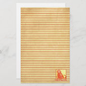 Chinesisches Neujahr des Hundes Rot Lined Briefpapier (Vorne/Hinten)