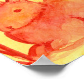 Chinesisches Neujahr des Kaninchen-Tieres Poster (Ecke)