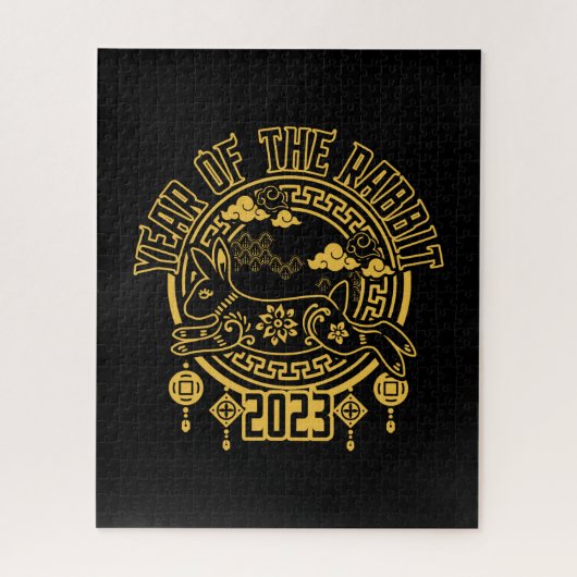 Chinesisches Neujahr des Kaninchens 2023 Puzzle (Vertikal)