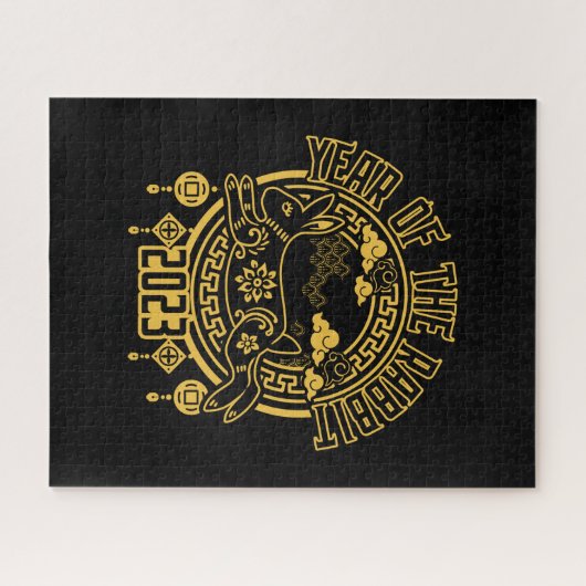 Chinesisches Neujahr des Kaninchens 2023 Puzzle (Horizontal)