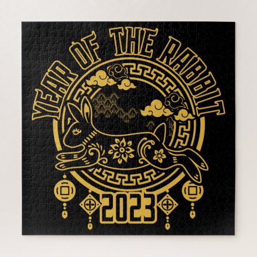 Chinesisches Neujahr des Kaninchens 2023 Puzzle (Vertikal)