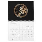 Chinesisches Neujahr des Kaninchens 2023 Schwarze  Kalender (Jan 2027)