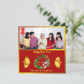 Chinesisches Neujahr des Kaninchens Feiertagskarte (Stehend Vorderseite)