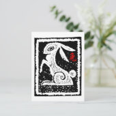 Chinesisches Neujahr des Kaninchens Feiertagspostkarte (Stehend Vorderseite)