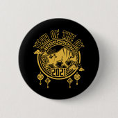 Chinesisches Neujahr des Ochs 2021 Button (Vorderseite)