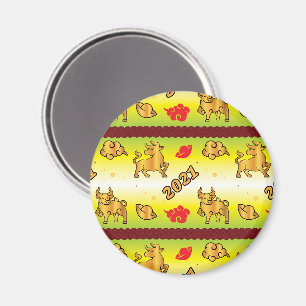 Chinesisches Neujahr des Ochs 2021 Magnet