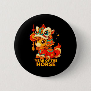 Chinesisches Neujahr des Pferdes 2026 Lunar Neujah Button