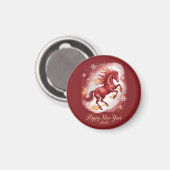 Chinesisches Neujahr des Pferdes 2026 Magnet (Vorderseite/Rückseite)