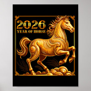 Chinesisches Neujahr des Pferdes Chinesisches Ster Poster