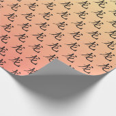 Chinesisches Neujahr des Rabbit Symbol Ombre Geschenkpapier (Ecke)