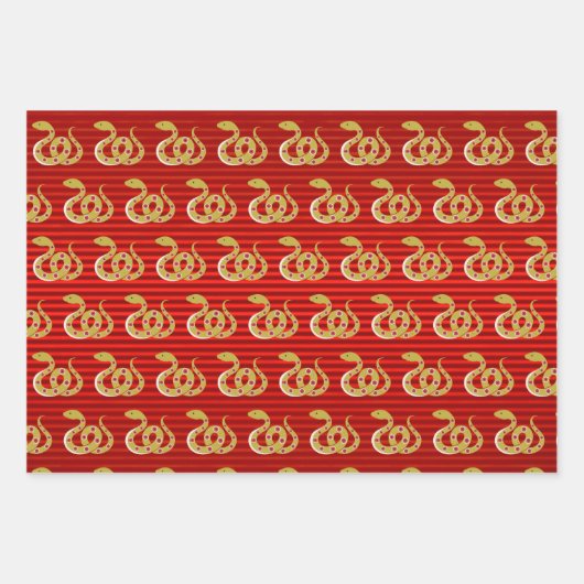Chinesisches Neujahr des Schlangensymbols Geschenkpapier Set (Vorderseite 2)