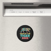 Chinesisches Neujahr des Tiger 2022 - Mandala Magnet (In Situ (Geschirrspüler))