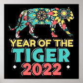 Chinesisches Neujahr des Tiger 2022 - Mandala Poster (Vorne)