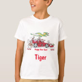 Chinesisches Neujahr des Tiger Racing Car T-Sh T-Shirt (Vorderseite)
