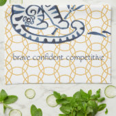 Chinesisches Neujahr des Tiger-Zodiac-Tierminimums Geschirrtuch (Gefaltet)