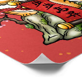 Chinesisches Neujahr des Tigers Poster (Ecke)