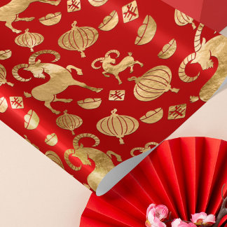 Chinesisches Neujahr des Ziege 2027 Geschenkpapier