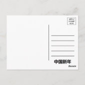 Chinesisches Neujahr, farbenfrohe Laternen-Einladu Postkarte (Rückseite)